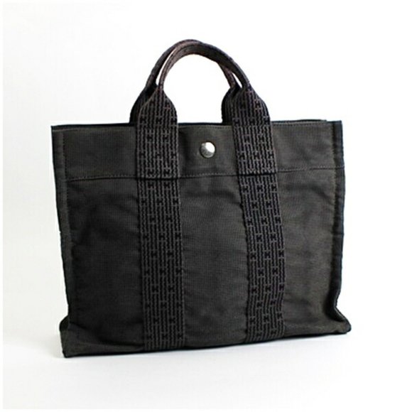 Hermès Herline Grey Canvas tote - Picture 1 of 10